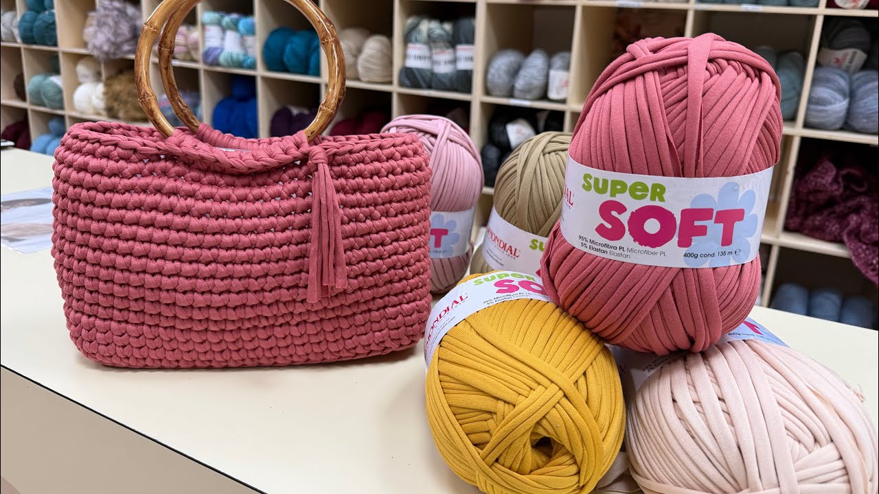 Bolso de trapillo con Elastán!! Muy fácil..🥰❤️