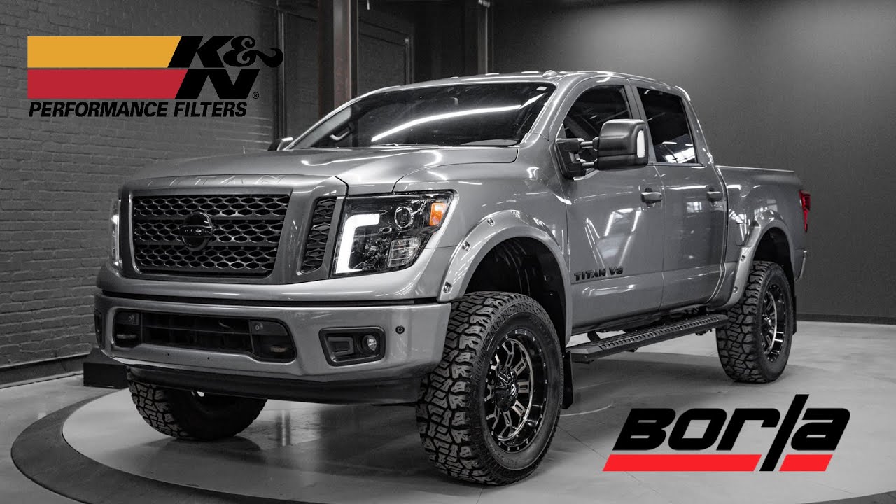 Nissan Titan 5.6L // Stock vs. Borla vs. Borla + K&N Intake (Exterior Sound Comparison)