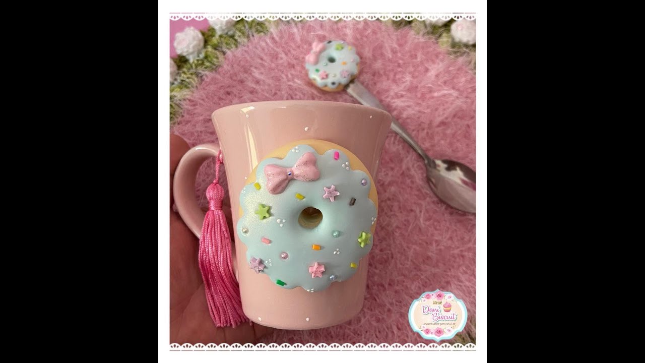 Caneca Donuts Passo a passo em Biscuit