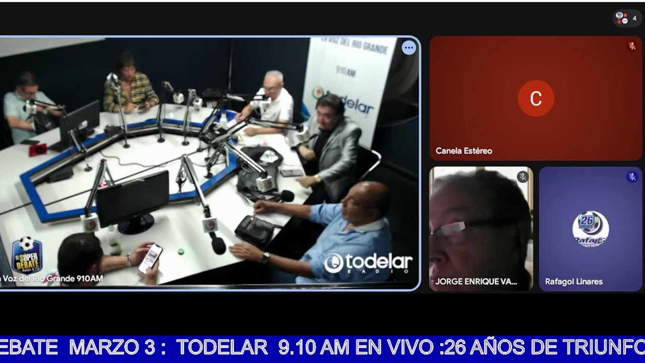 EL SÚPER DEBATE  MARZO 3 : TODELAR  9.10 AM EN VIVO :26 AÑOS DE TRIUNFOS :
