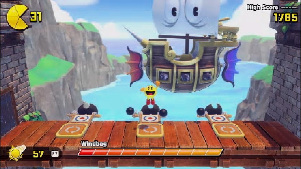 Pac-Man World Re-Pac (PS5) HMS Windbag Boss (No Damage)