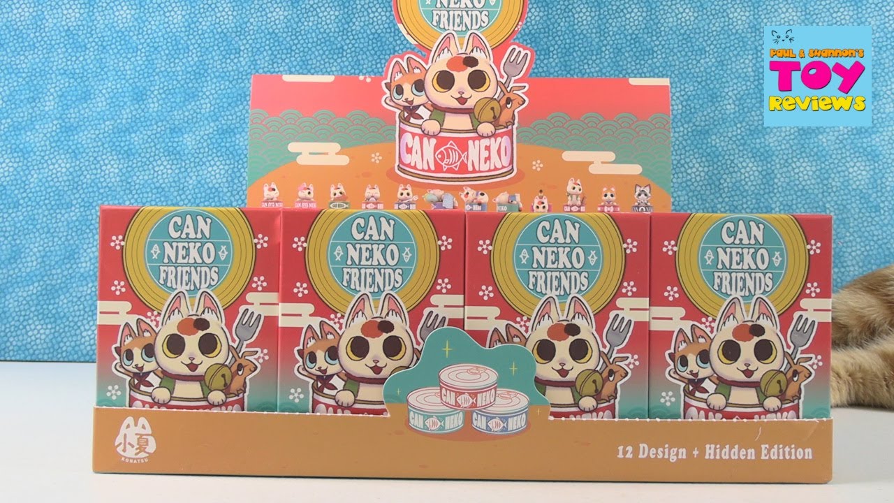 Can Neko Friends Pop Mart Cat Blind Box Figures Unboxing Review | PSToyReviews