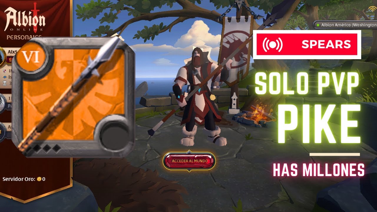 Albion Online 🕹️ Mobile 1shot Pica/pike  Spear solo pvp Gameplays