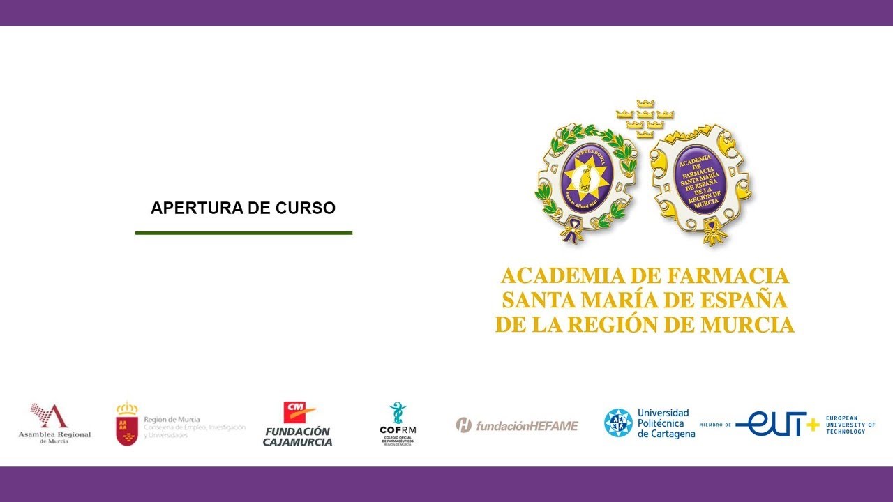 Acto Academia de Farmacia de la Región de Murcia: apertura de curso