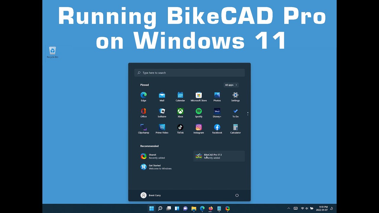 Running BikeCAD Pro on Windows 11