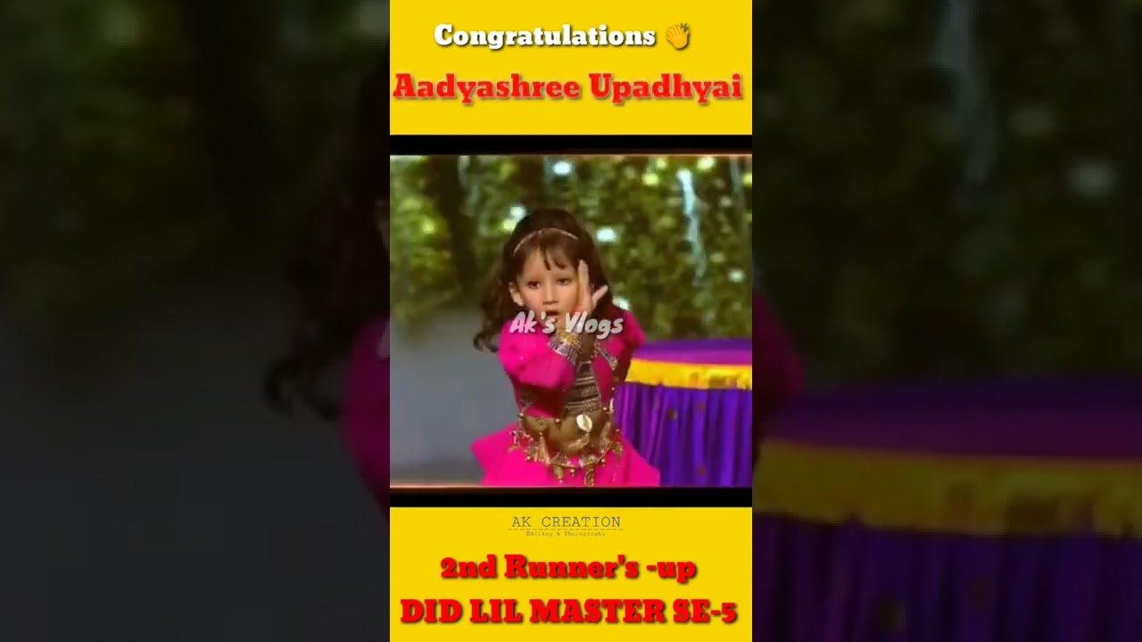 Aadyashree upadhyai 2nd runner's up 👏🎉 #grandfinale #didlilmasters5 #aadhyashree #congratulations