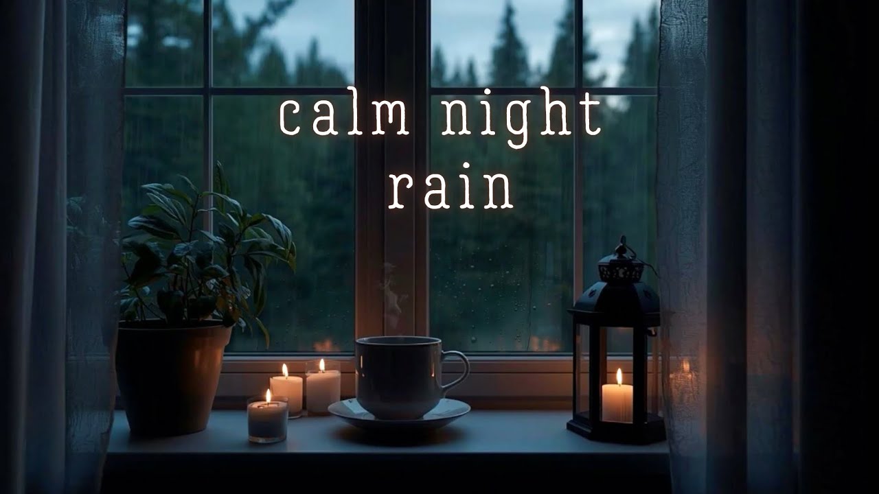Soft Night Rain Ambience 🌧️ Gentle Rain Sounds & Candlelight for Sleep, Relaxation (3 Hours)