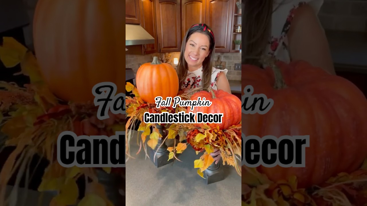 Fall Pumpkin Candlesticks DIY 🎃🍁