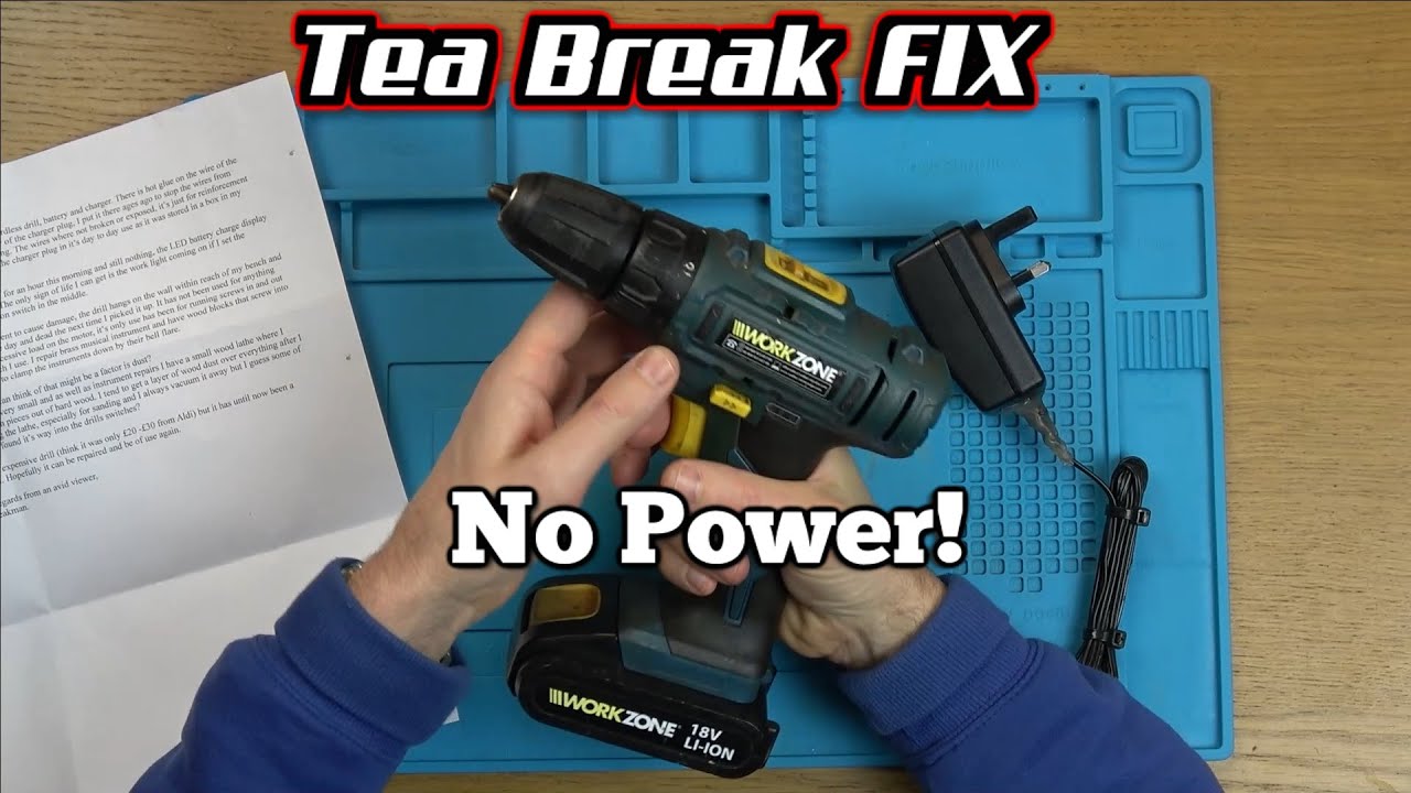 No Power on a Cordless DRILL - Tea Break Fix