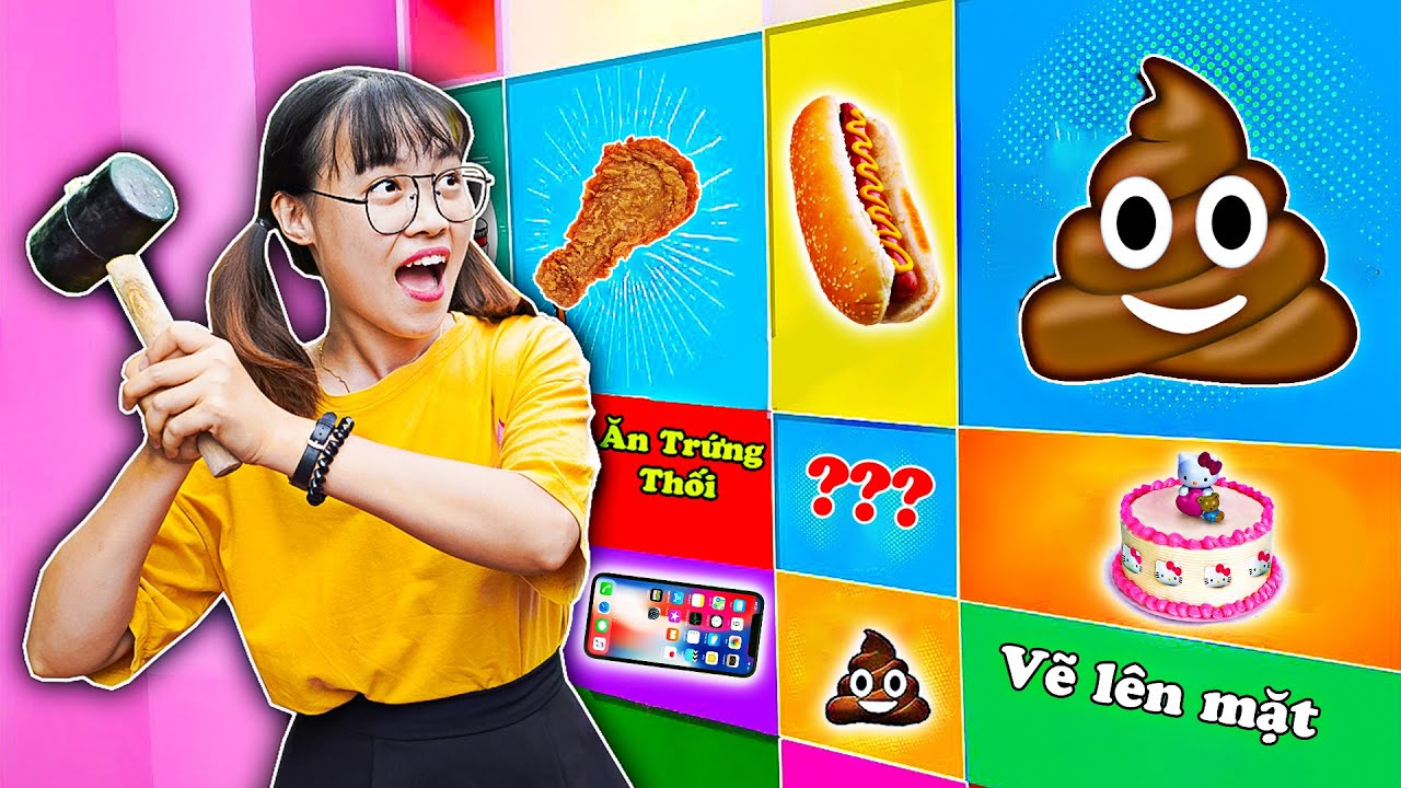 Thử Thách ĐẬP HỘP QUÀ BÍ ẨN Nhiều Màu Sắc Nhận Phần Thưởng Và Hình Phạt Bên Trong - Hà Sam