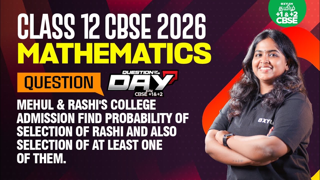 📑 Question Of The Day❓From Probability | Sreeshma maam | Xylem CBSE 11&12 Tamil