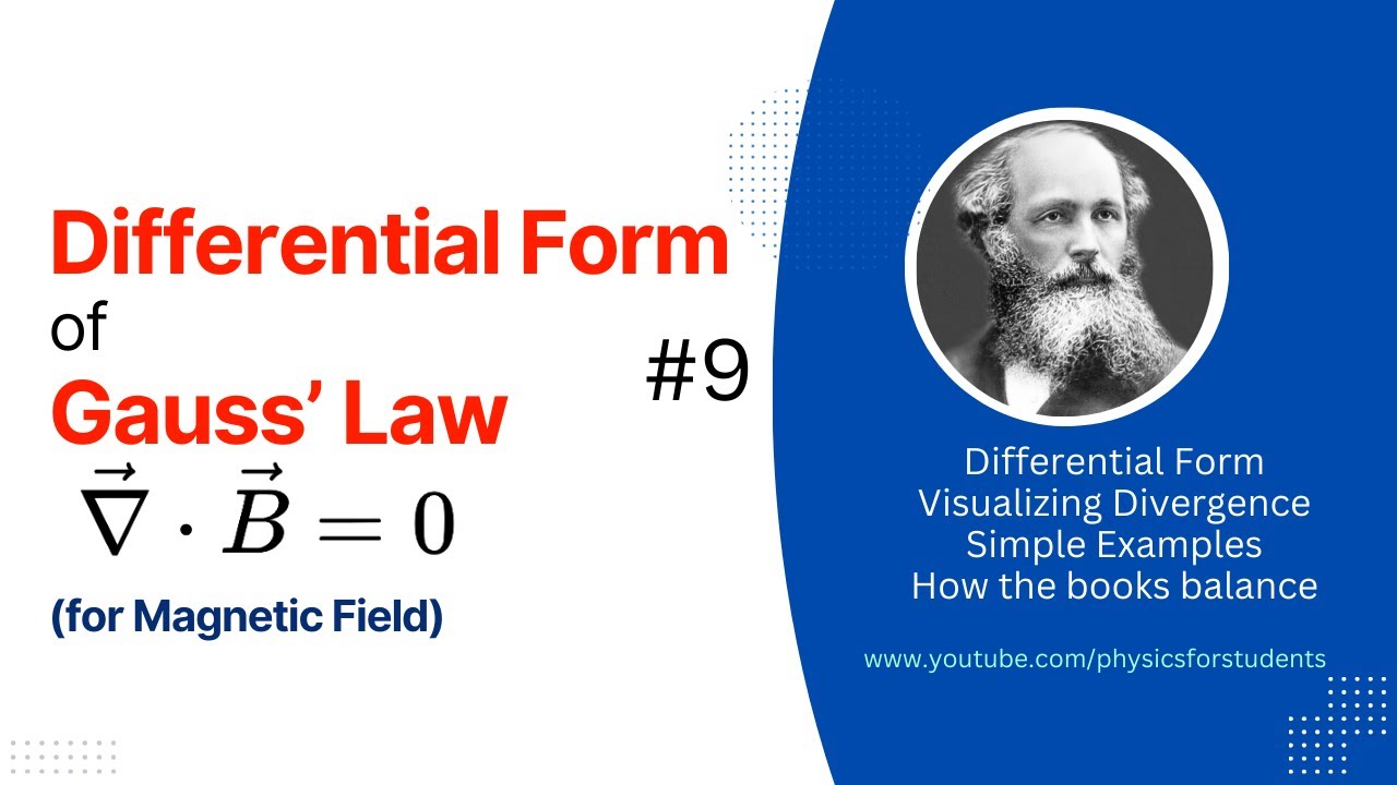 Gauss law for magnetic field | Gauss law differential form | Magnetic field | Maxwell's equations