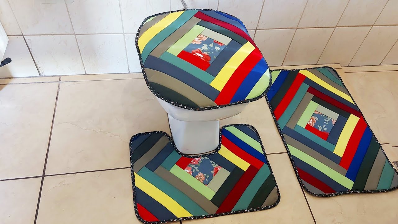KIT DE BANHEIRO # RETALHOS DE BRIM