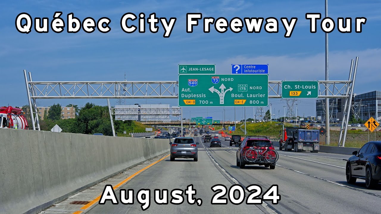Quebec City Freeway Tour - August, 2024 - Autoroutes 40 and 73, Qu&eacute;bec
