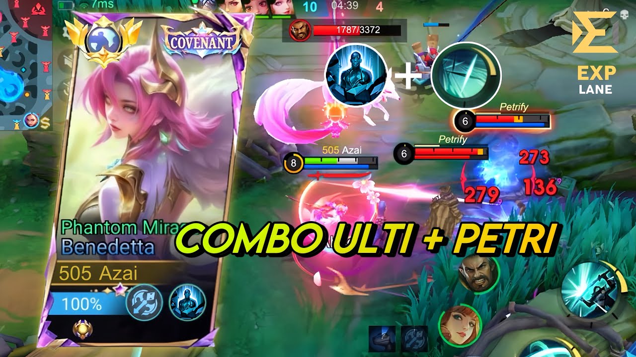 🔥 Gameplay Benedetta EXP Lane Full Damage Build + Ulti Petrify Combo! 🔥