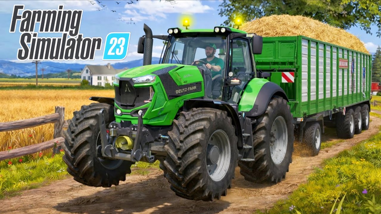 Fs 23 Selling Straw With Big Tractor ! Farming Simulator 23 ! Timelapse #fs23 