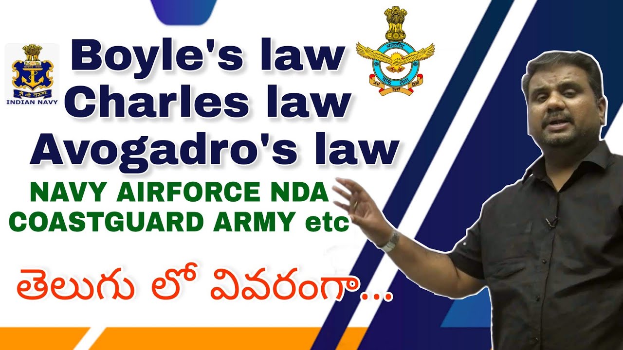 Boyle's Law In Telugu || Charles's law In Telugu || Navy Classes In Telugu || NDA Classes In Telugu