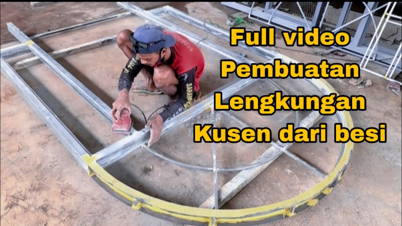 Ini adalah cara seorang tukang las membuat kusen lengkung bahan besi tanpa di bending atau di iris