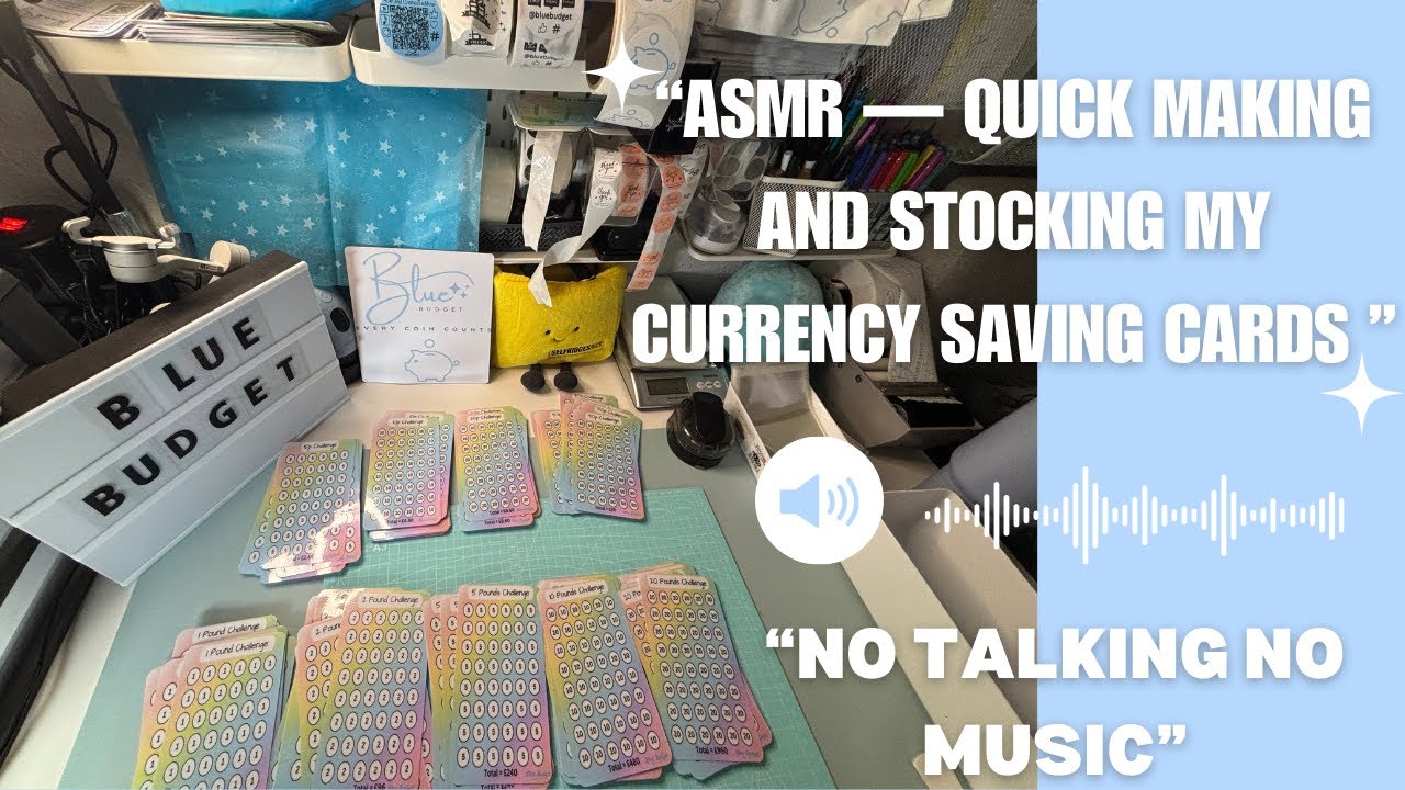 ASMR Cutting, Rounding & Packaging Rainbow Savings Cards | No Talking