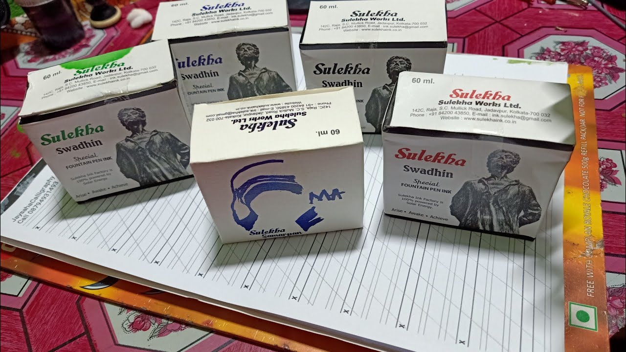 Sulekha ink review/Sulekha ink writing/how to write with fountain pen ink