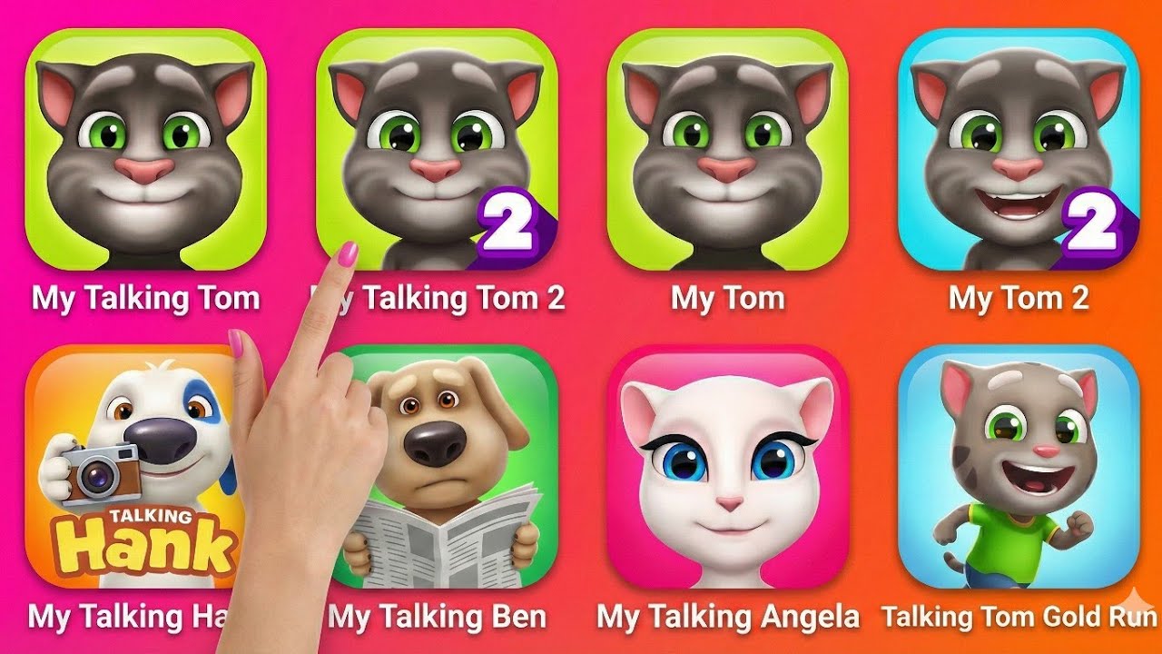 My Talking Tom, My Talking Tom 2, My Tom, My Tom 2, My Talking Hank, My Talking Ben Crazy Gameplays