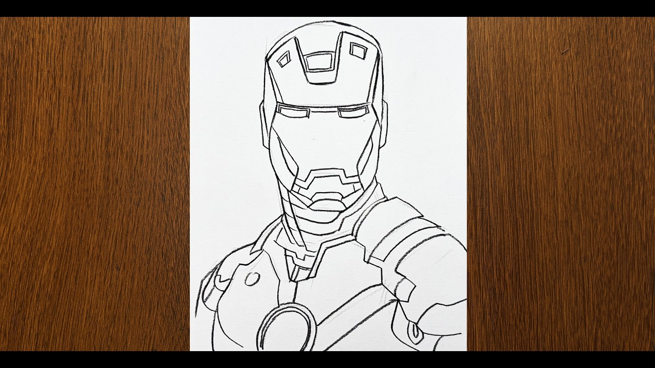 Easy Anime Drawing Tutorial || How to Draw Iron Man || Iron Man Drawing Tutorial for Beginners