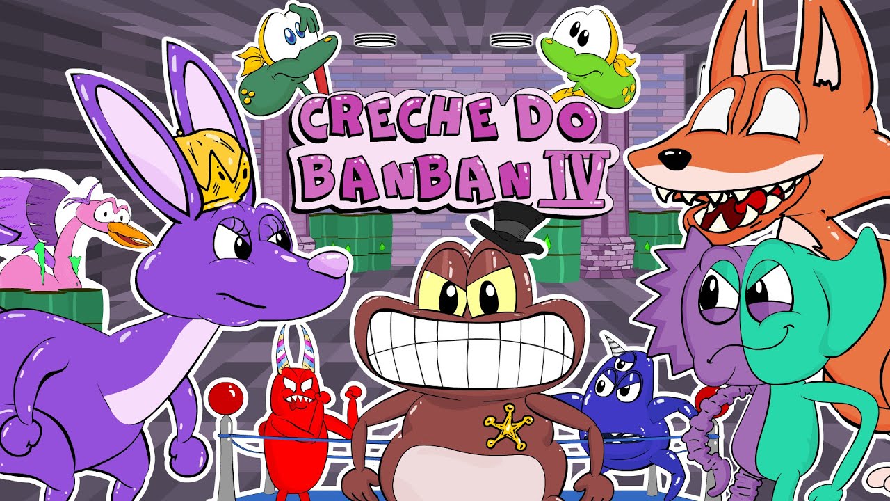 Sapo Brothers: Garten of Banban 4 Completo! Xerife Toadster, Bittergiggle, Catsaur, Rainha Bouncelia