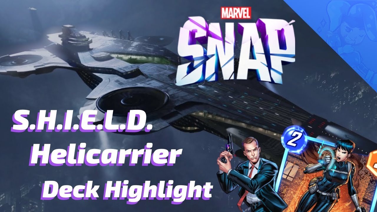 Helicarrier flies high with Agent Coulson & Maria Hill - Marvel SNAP Deck Highlight