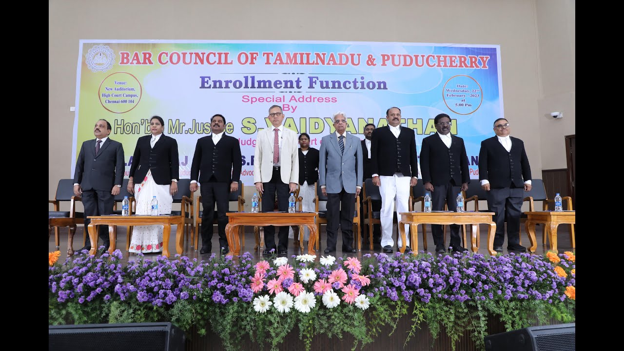 Welcome and presidential addres by Mr.P.S.Amalraj ,Chairman,Bar Council of Tamilnadu and Puducherry