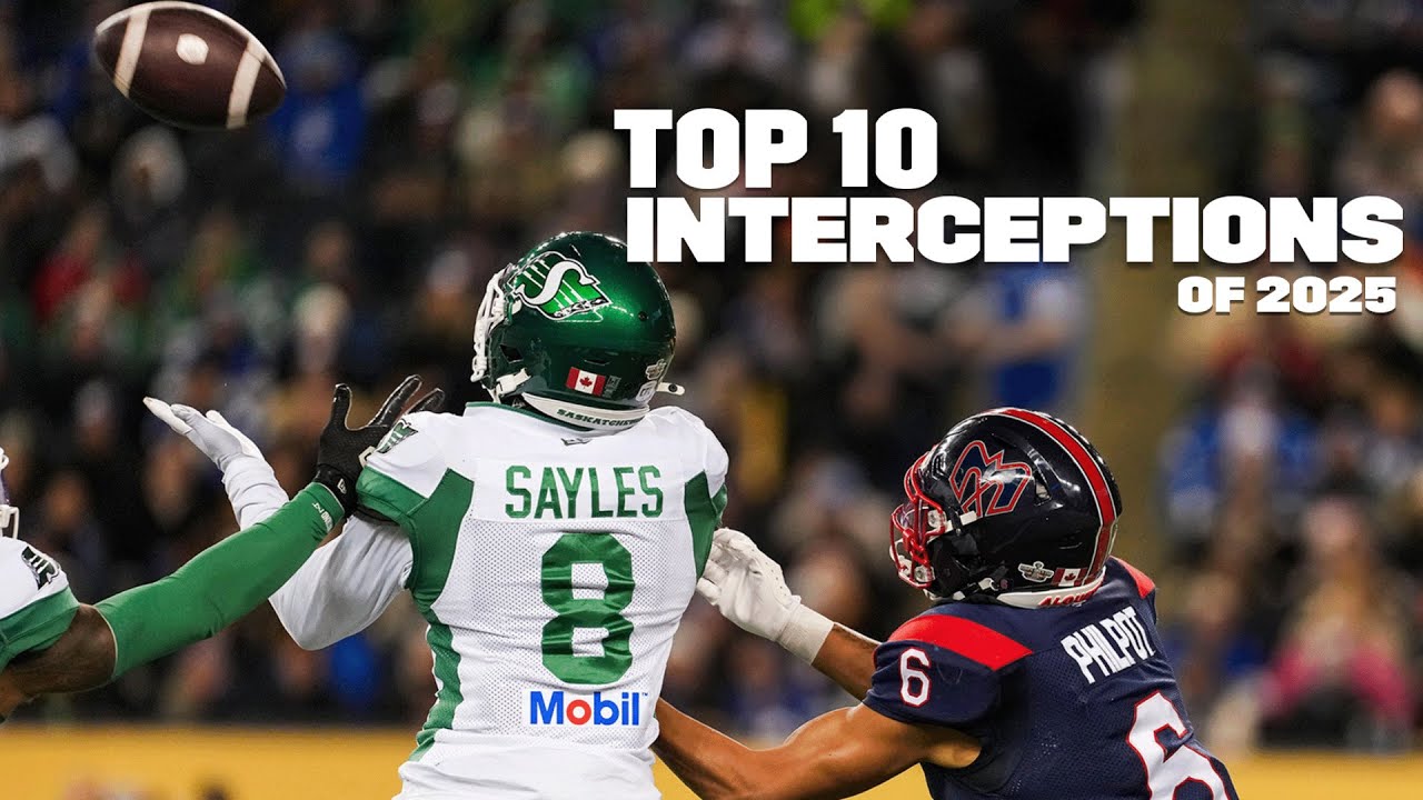 Top 10 INTERCEPTIONS of 2025 | CFL