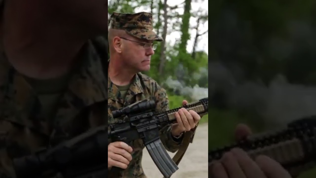The Proper Way To Cook Bacon On a Rifle Silencer #viral #funny #military