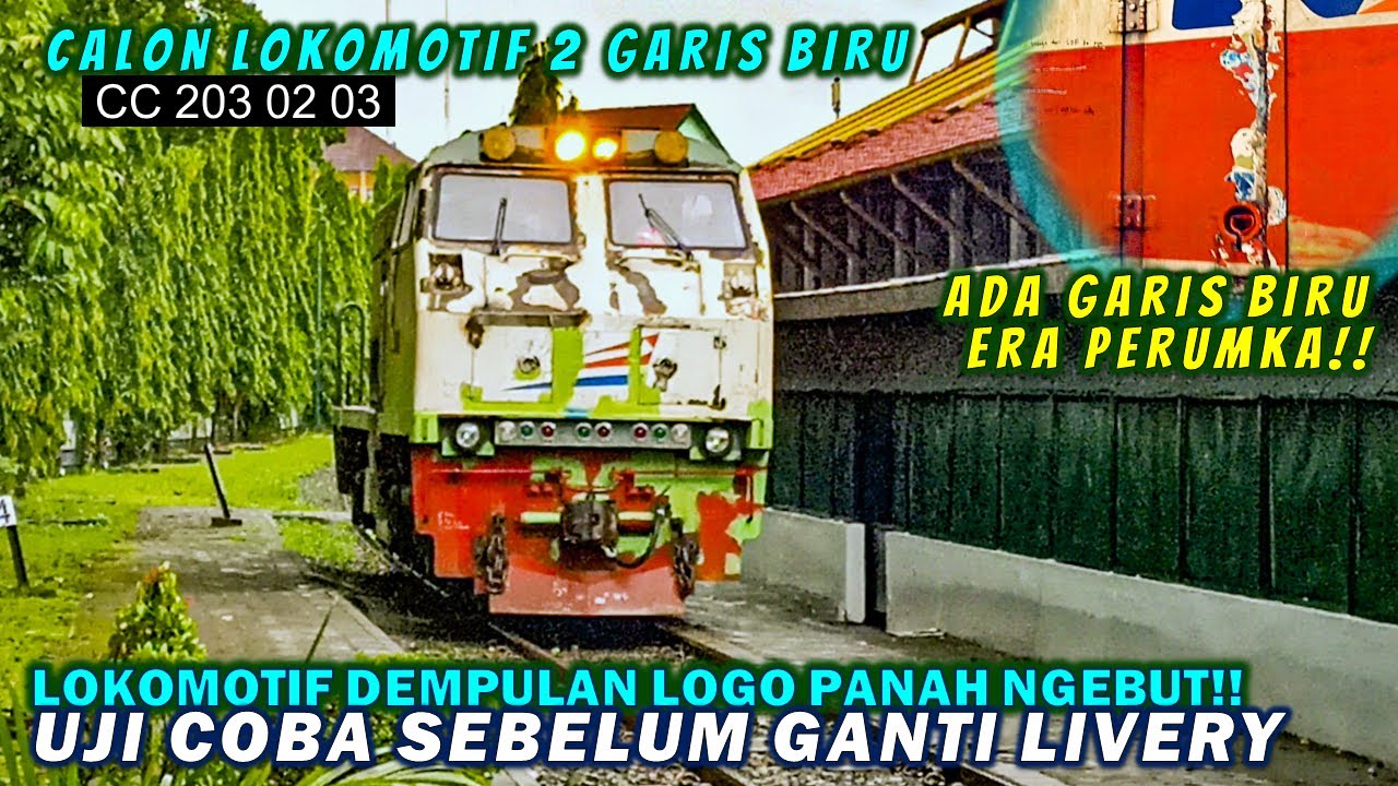 GANTI LIVERY 2 GARIS BIRU!! Lokomotif CC 203 02 03 SDT (203 40) Uji NGEBUT di Balai Yasa Yogyakarta