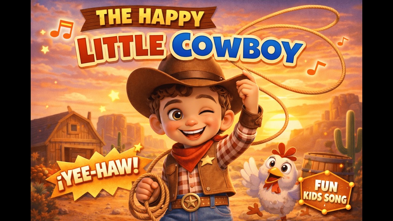 🤠 The Happy Little Cowboy 🐎 | Fun Kids Western Song | Yee-Haw!