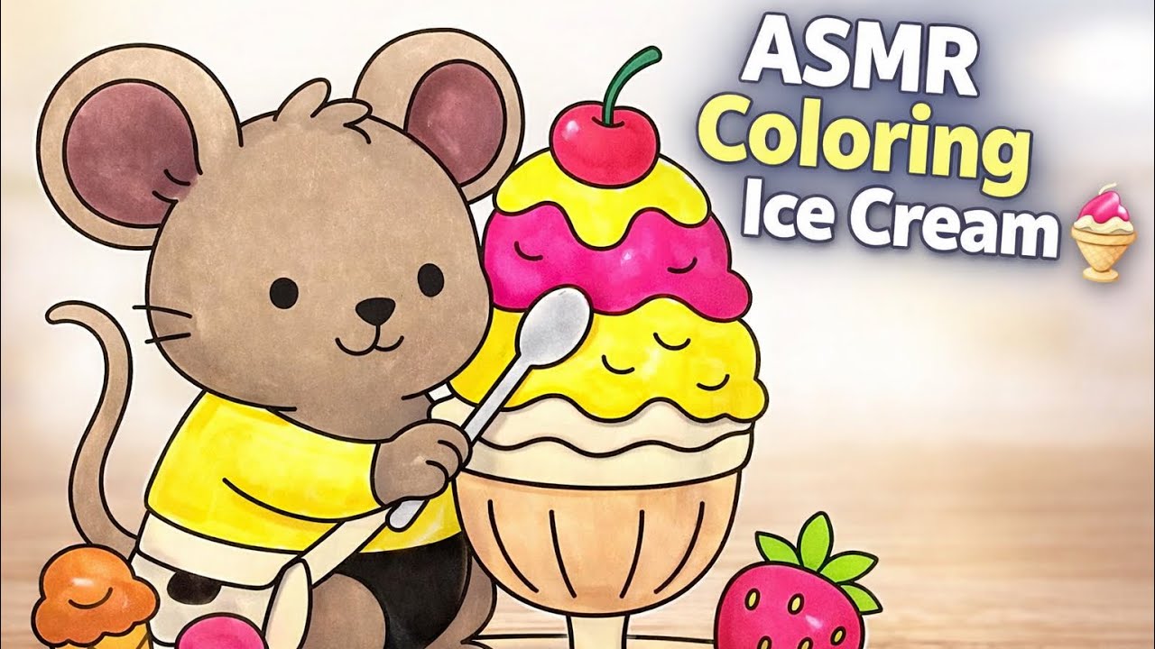 Cute Ice Cream Art | ASMR Cloring 🍦
