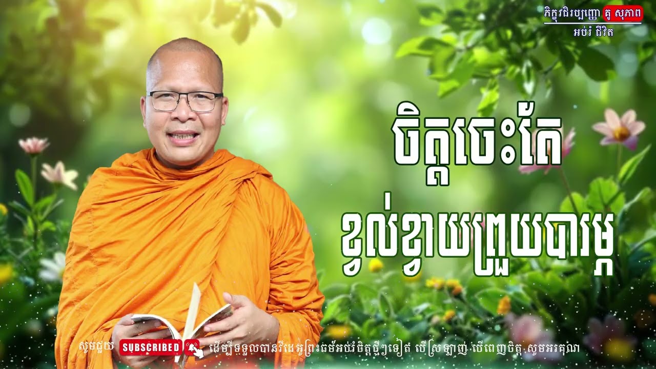 ចិត្តចេះតែខ្វល់ខ្វាយព្រួយបារម្ភ/លោកម្ចាស់គ្រូ គូ​ សុភាព-Kou Sopheap | អប់រំ ជីវិត