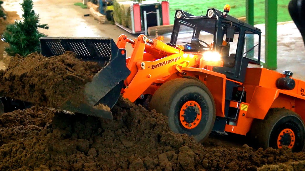 RC WHEEL LOADER! BRAEKER LOCK! DAMITZ ZETTELMEYER! LEVELING BUCKET! DOZER BLATE!