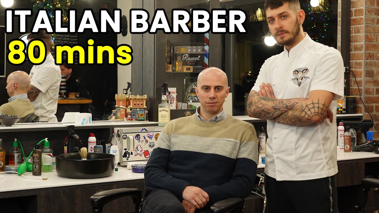 ITALIAN BARBERSHOP 🪒 relax with elegance & style | ASMR LONG VIDEO
