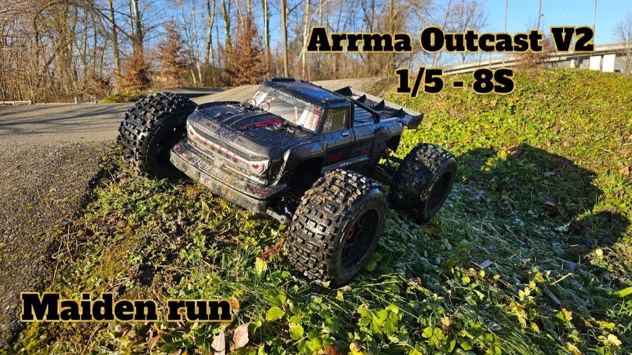 Arrma Outcast V2 -- 1/5 -- 8S Maiden run