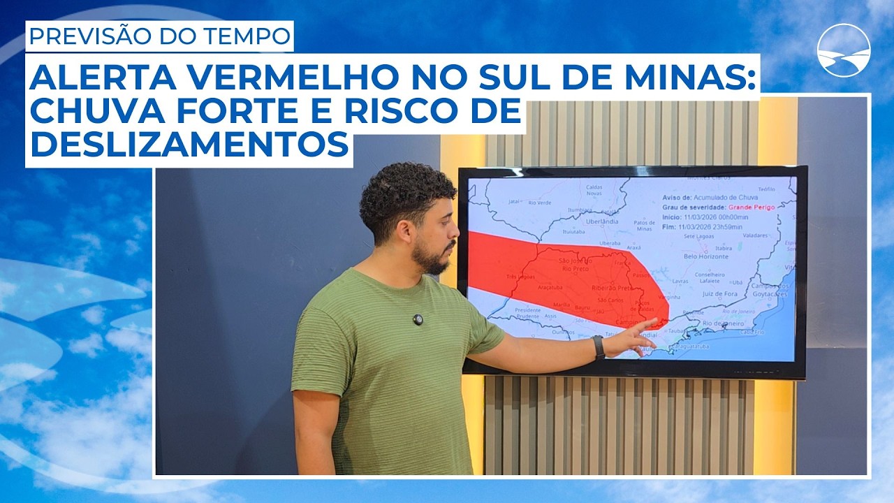 Alerta de tempestade no Sul de Minas: chuva pode chegar a 60mm/h e agravar risco de alagamentos