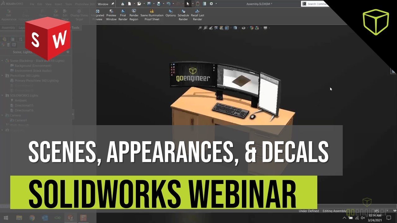 SOLIDWORKS Webinar - Scenes, Appearances, Decals OH MY!