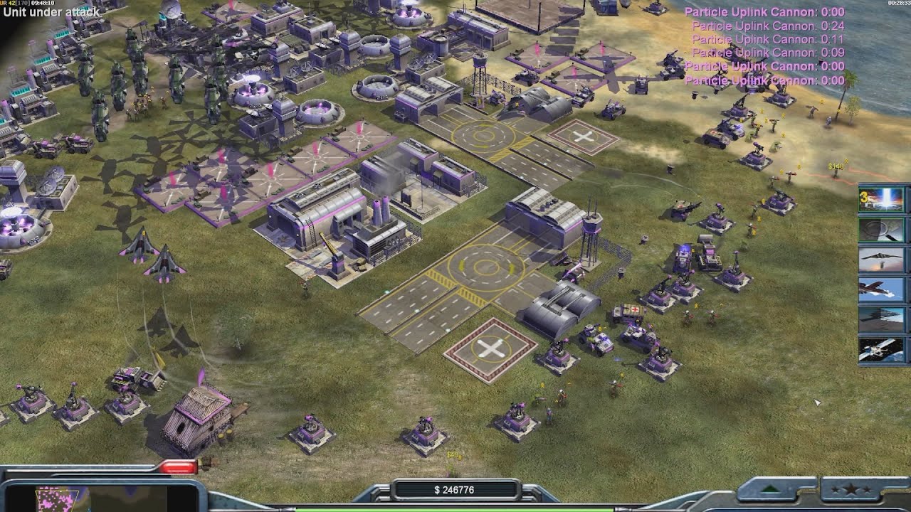 USA BOSS - Command & Conquer Generals Zero Hour - 1 против 7, сложный геймплей