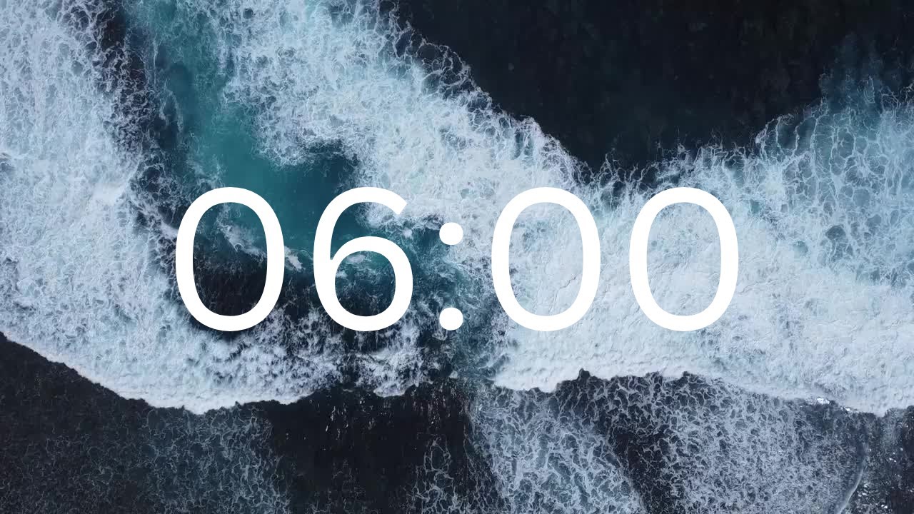 6 Minute Timer with Soft Calm Peaceful and Relaxing Music