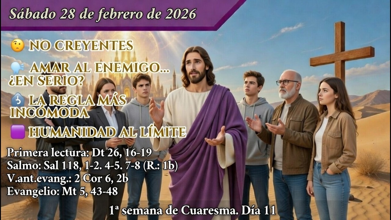 «🧠 ¿AMAR AL ENEMIGO ES POSIBLE? ✝️» Reflexión NO creyentes | Sáb 28/02/26 | T. de Cuaresma A
