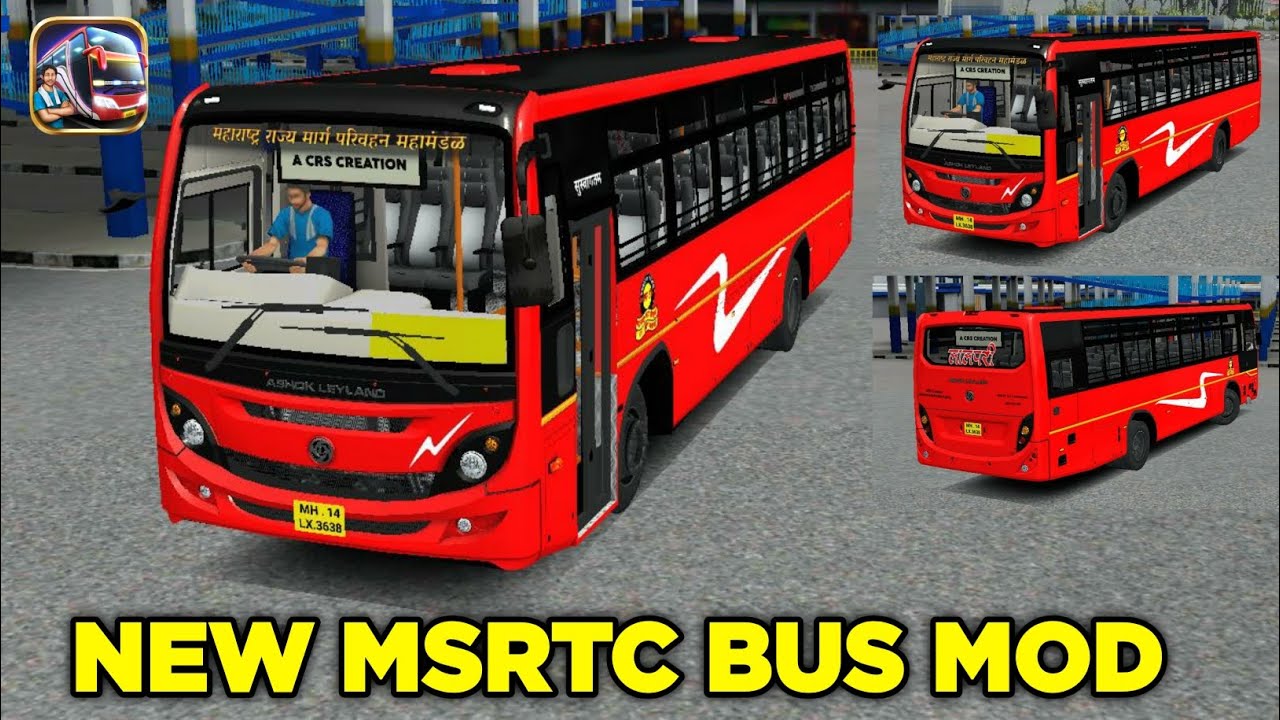 How To Download Ashok Leyland Msrtc Bus Mod In Bus Simulator Indonesia| New Msrtc Bus Mod Bussid