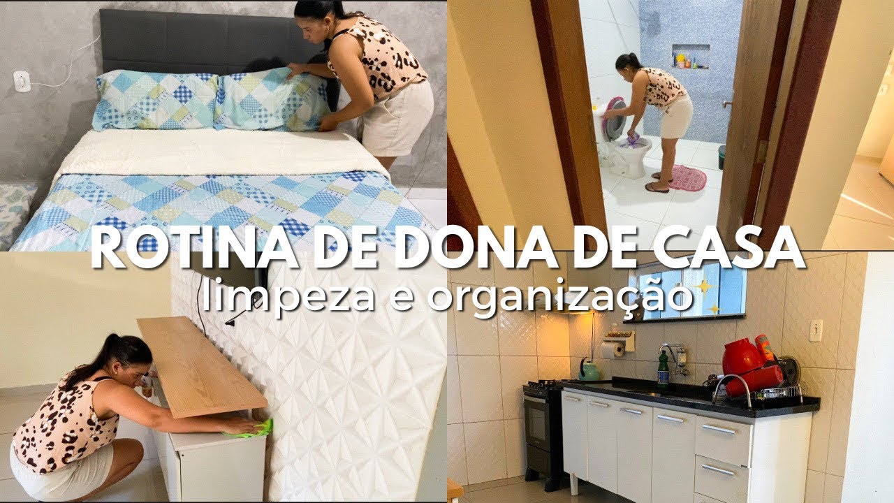 ROTINA DE DONA DE CASA - LIMPEZA E ORGANIZAÇÃO NA CASA TODA, FAXINA COMPLETA🏠