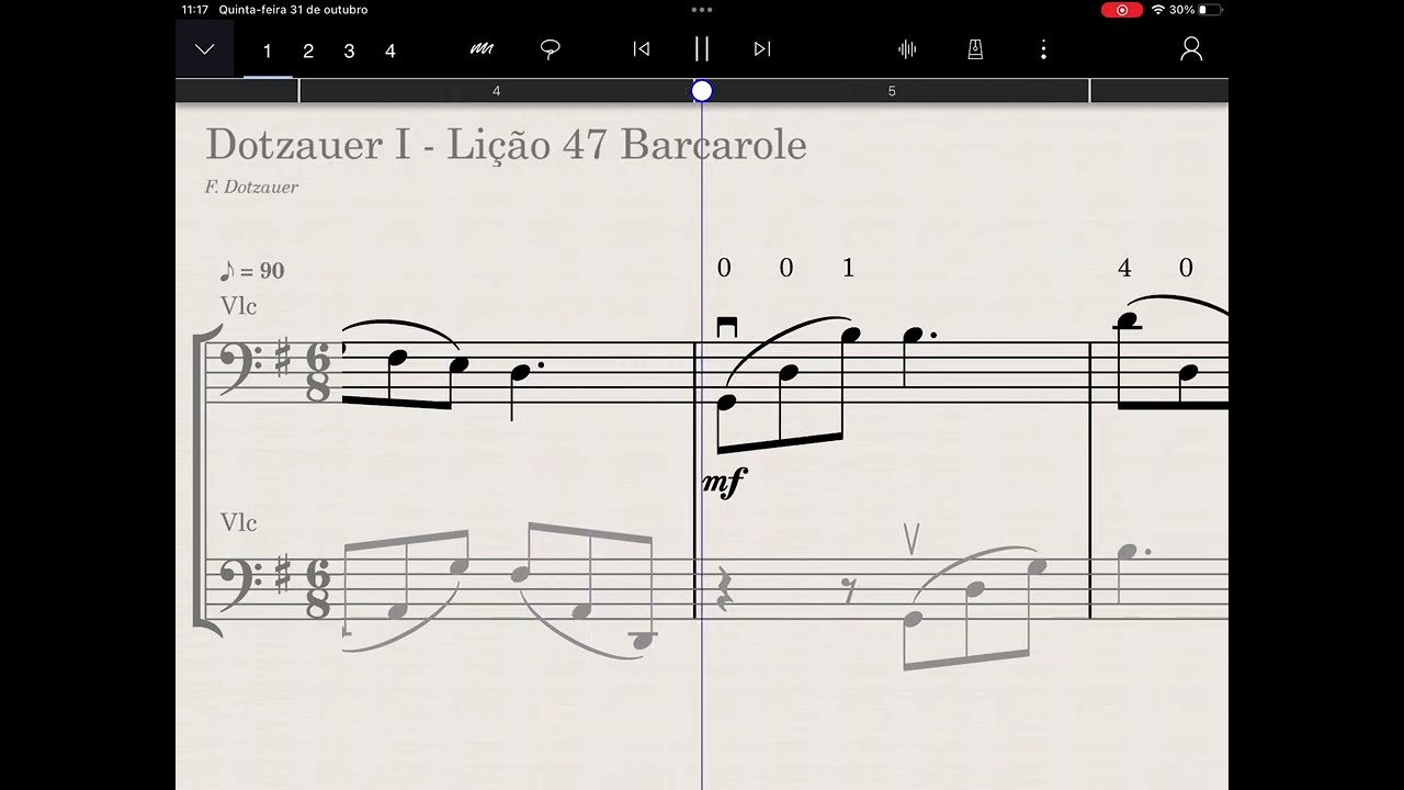 Lição 47 - Dotzauer I - Cello 1