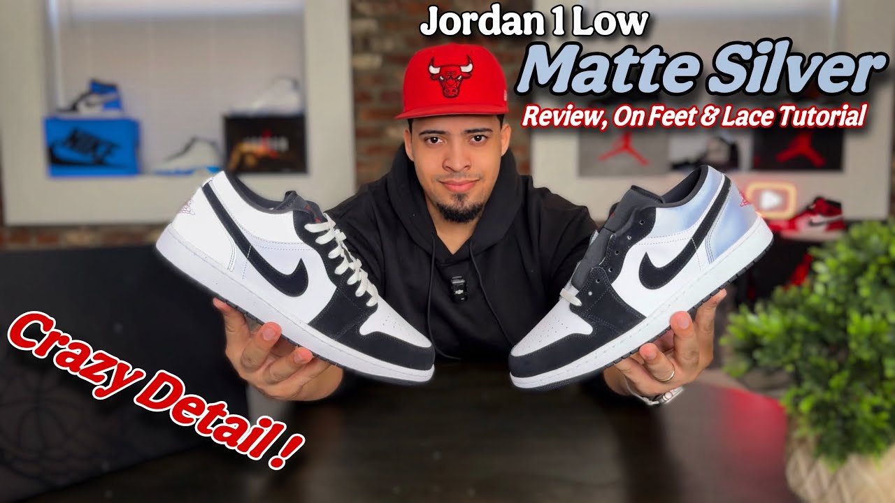 Jordan 1 Low «SE» METALLIC SILVER 🔥 Обзор, руководство по шнуровке и примерка