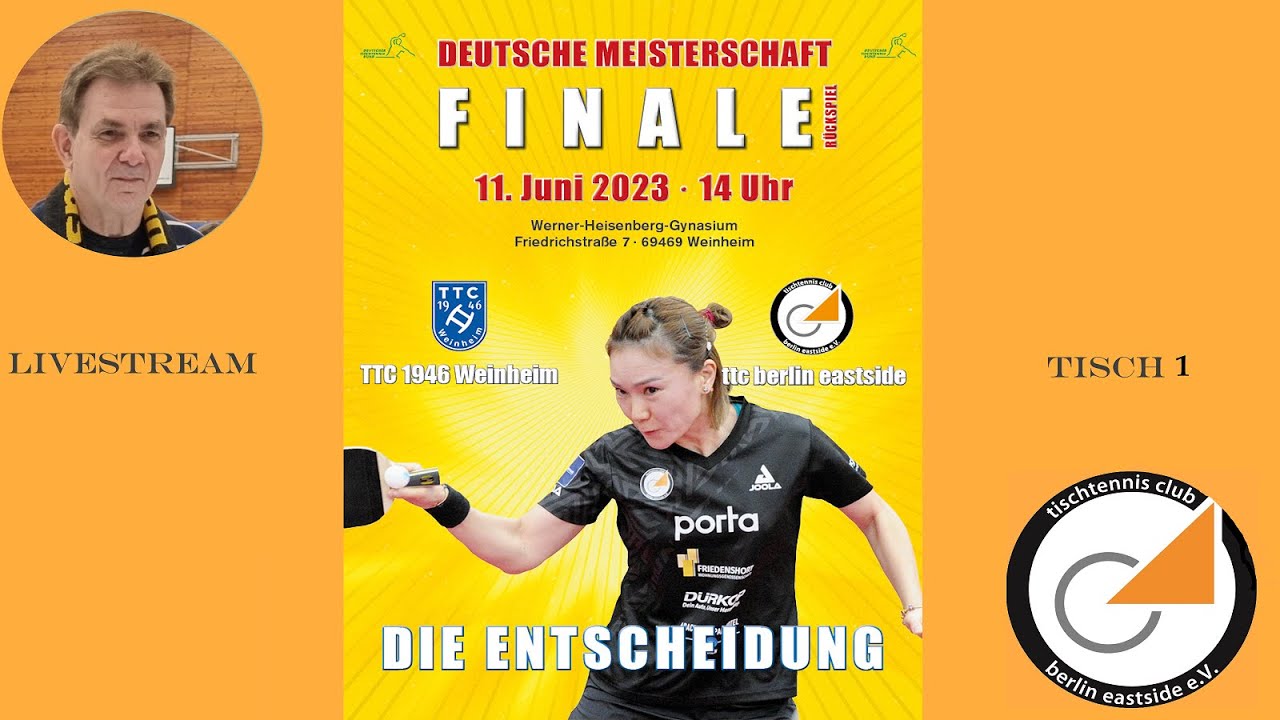 1. Bundesliga Damen | PLAY-OFF Finale |  TTC 1946 Weinheim - ttc berlin eastside I Tisch 1