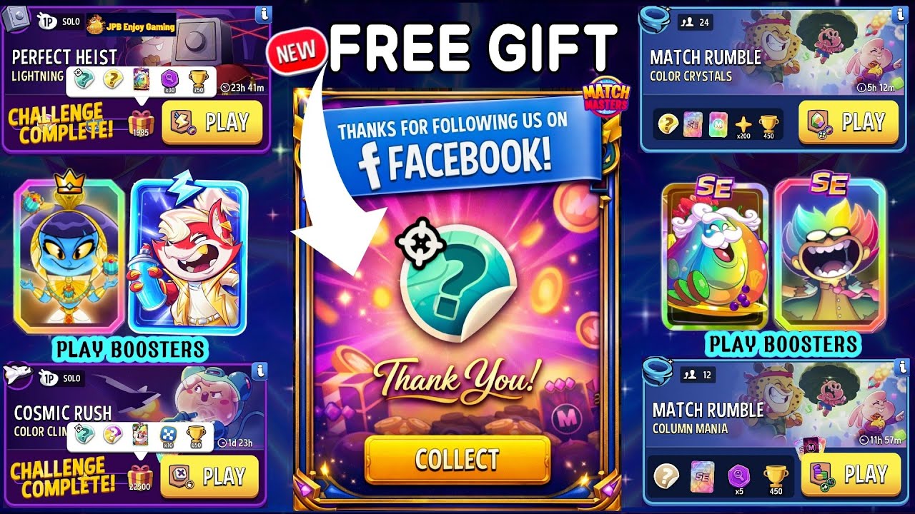 Free SOCIAL SCENES Sticker/(2 Solo+2 Rumble)Lightning Strike/Color Climb/Color Crystals/Column Mania