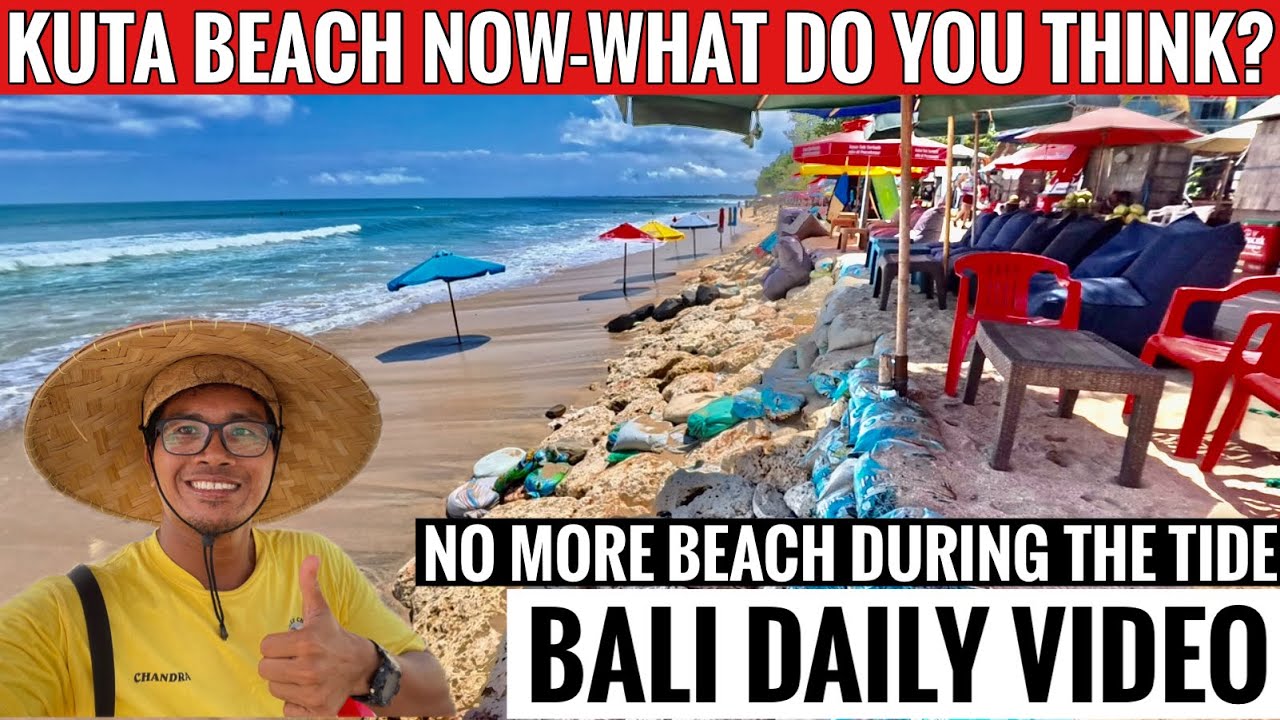 Kuta beach now. Beautiful but sad conditions during the high tide